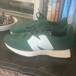 New Balance Green and White Athletic Shoes